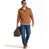 image:imageCOOFANDY Mens Quarter Zip Pullover 2026 Fashion Texture 14 Zip SweatshirtBrown