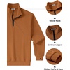 image:imageCOOFANDY Mens Quarter Zip Pullover 2026 Fashion Texture 14 Zip SweatshirtBrown