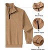 image:imageCOOFANDY Mens Quarter Zip Pullover 2026 Fashion Texture 14 Zip SweatshirtCaramel Orange