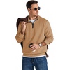 image:imageCOOFANDY Mens Quarter Zip Pullover 2026 Fashion Texture 14 Zip SweatshirtCaramel Orange