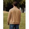 image:imageCOOFANDY Mens Quarter Zip Pullover 2026 Fashion Texture 14 Zip SweatshirtCaramel Orange
