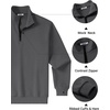 image:imageCOOFANDY Mens Quarter Zip Pullover 2026 Fashion Texture 14 Zip SweatshirtCharcoal Grey