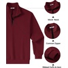 image:imageCOOFANDY Mens Quarter Zip Pullover 2026 Fashion Texture 14 Zip SweatshirtMaroon