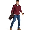 image:imageCOOFANDY Mens Quarter Zip Pullover 2026 Fashion Texture 14 Zip SweatshirtMaroon