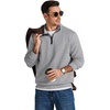 image:imageCOOFANDY Mens Quarter Zip Pullover 2026 Fashion Texture 14 Zip SweatshirtMedium Grey Heather