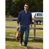 image:imageCOOFANDY Mens Quarter Zip Pullover 2026 Fashion Texture 14 Zip SweatshirtNavy Blue