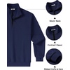 image:imageCOOFANDY Mens Quarter Zip Pullover 2026 Fashion Texture 14 Zip SweatshirtNavy Blue