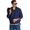 image:imageCOOFANDY Mens Quarter Zip Pullover 2026 Fashion Texture 14 Zip SweatshirtNavy Blue