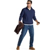 image:imageCOOFANDY Mens Quarter Zip Pullover 2026 Fashion Texture 14 Zip SweatshirtNavy Blue