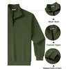 image:imageCOOFANDY Mens Quarter Zip Pullover 2026 Fashion Texture 14 Zip SweatshirtOlive Green