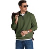 image:imageCOOFANDY Mens Quarter Zip Pullover 2026 Fashion Texture 14 Zip SweatshirtOlive Green