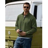 image:imageCOOFANDY Mens Quarter Zip Pullover 2026 Fashion Texture 14 Zip SweatshirtOlive Green