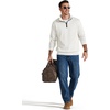 image:imageCOOFANDY Mens Quarter Zip Pullover 2026 Fashion Texture 14 Zip SweatshirtWhite