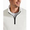 image:imageCOOFANDY Mens Quarter Zip Pullover 2026 Fashion Texture 14 Zip SweatshirtWhite