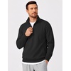 image:imageCOOFANDY Mens Quarter Zip Pullover Casual Cotton FleeceLined SweatshirtAblack