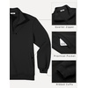 image:imageCOOFANDY Mens Quarter Zip Pullover Casual Cotton FleeceLined SweatshirtAblack
