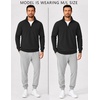 image:imageCOOFANDY Mens Quarter Zip Pullover Casual Cotton FleeceLined SweatshirtAblack