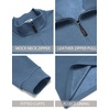 image:imageCOOFANDY Mens Quarter Zip Pullover FleeceLined Mock Neck Sweatshirt CasualBlue