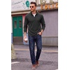 image:imageCOOFANDY Mens Quarter Zip Pullover Sweater Regular Fit Fleece SweatshirtDark Grey