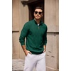 image:imageCOOFANDY Mens Quarter Zip Pullover Sweater Stretch Knit Checked SweaterBright Green