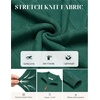 image:imageCOOFANDY Mens Quarter Zip Pullover Sweater Stretch Knit Checked SweaterBright Green