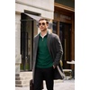 image:imageCOOFANDY Mens Quarter Zip Pullover Sweater Stretch Knit Checked SweaterBright Green