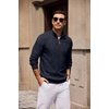 image:imageCOOFANDY Mens Quarter Zip Pullover Sweater Stretch Knit Checked SweaterDark Blue