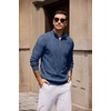image:imageCOOFANDY Mens Quarter Zip Pullover Sweater Stretch Knit Checked SweaterRegal Blue