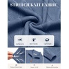 image:imageCOOFANDY Mens Quarter Zip Pullover Sweater Stretch Knit Checked SweaterRegal Blue