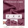 image:imageCOOFANDY Mens Quarter Zip Pullover Sweater Stretch Knit Checked SweaterWine Red