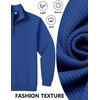 image:imageCOOFANDY Mens Quarter Zip Pullover Sweatshirt Casual Mock Neck Sweater 2026Blue