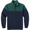 image:imageCOOFANDY Mens Quarter Zip Pullover Sweatshirt Casual Mock Neck Sweater 2026Color Block  Green  Navy Blue