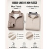 image:imageCOOFANDY Mens Quarter Zip Pullover Sweatshirt Fleece Mock Neck with PocketBeige