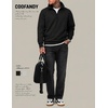 image:imageCOOFANDY Mens Quarter Zip Pullover Sweatshirt Fleece Mock Neck with PocketBlack