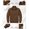 image:imageCOOFANDY Mens Quarter Zip Pullover Sweatshirt Fleece Mock Neck with PocketBrown