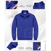 image:imageCOOFANDY Mens Quarter Zip Pullover Sweatshirt Fleece Mock Neck with PocketDark Blue