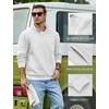 image:imageCOOFANDY Mens Quarter Zip Pullover Sweatshirt Fleece Mock Neck with PocketLight Gray