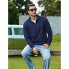 image:imageCOOFANDY Mens Quarter Zip Pullover Sweatshirt Fleece Mock Neck with PocketNavy Blue