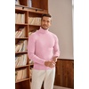 image:imageCOOFANDY Mens Ribbed Slim Fit Knitted Pullover Casual Turtleneck SweaterPink