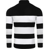 image:imageCOOFANDY Mens Ribbed Slim Fit Knitted Pullover Casual Turtleneck SweaterStripedwhite  Black