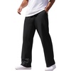 image:imageCOOFANDY Mens Sweatpants Casual Baggy Pants Lightweight Cotton SweatpantsBlack