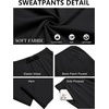 image:imageCOOFANDY Mens Sweatpants Casual Baggy Pants Lightweight Cotton SweatpantsBlack