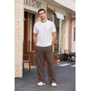 image:imageCOOFANDY Mens Sweatpants Casual Baggy Pants Lightweight Cotton SweatpantsBrown