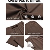 image:imageCOOFANDY Mens Sweatpants Casual Baggy Pants Lightweight Cotton SweatpantsBrown