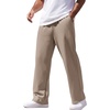 image:imageCOOFANDY Mens Sweatpants Casual Baggy Pants Lightweight Cotton SweatpantsKhaki