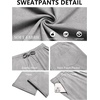 image:imageCOOFANDY Mens Sweatpants Casual Baggy Pants Lightweight Cotton SweatpantsLight Gray