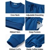 image:imageCOOFANDY Mens Sweatsuit Set Fleece Crewneck Sweatshirt and Jogger PantsDusty Blue