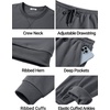 image:imageCOOFANDY Mens Sweatsuit Set Fleece Crewneck Sweatshirt and Jogger PantsGrey