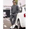 image:imageCOOFANDY Mens Sweatsuit Set Fleece Crewneck Sweatshirt and Jogger PantsGrey