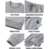 image:imageCOOFANDY Mens Sweatsuit Set Fleece Crewneck Sweatshirt and Jogger PantsLight Grey